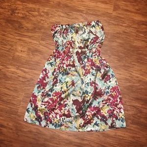 Floral Strapless Dress